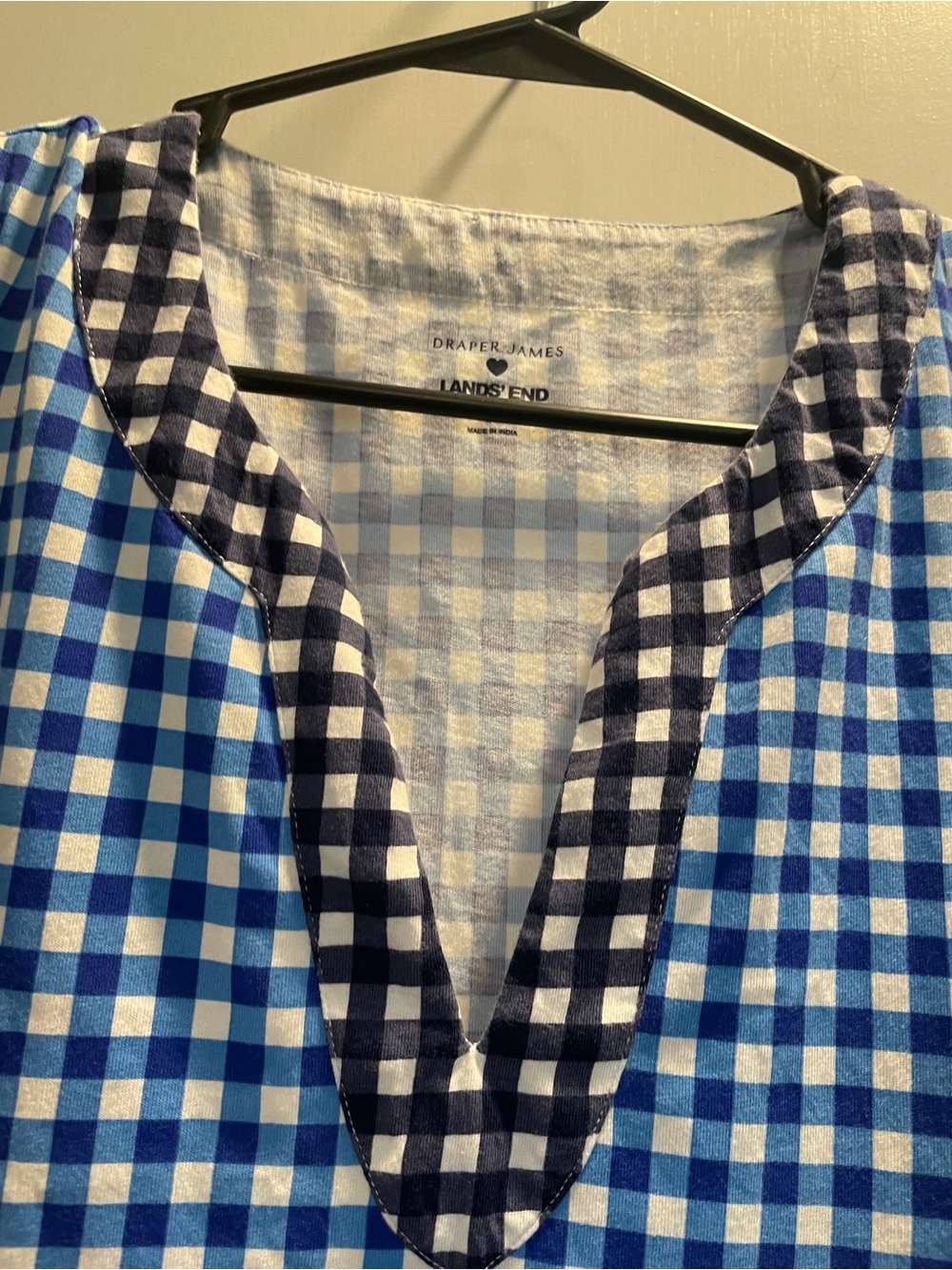 Draper James Lands’ End Blue and White Gingham V‑Neck dress size XS - Picture 4 of 8